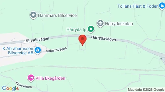 Verkstedhaller til leie i Härryda - kort over placeringen