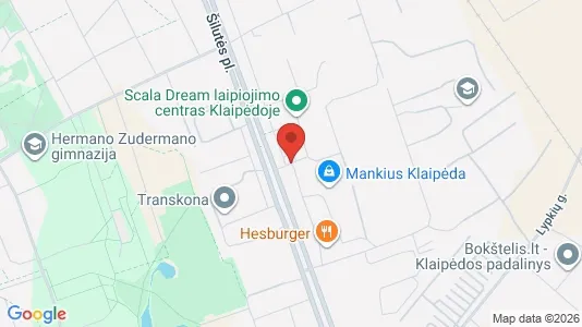 Commercial properties for rent i Klaipėda - kort over placeringen