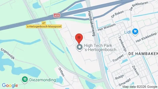 Nieruchomości komercyjne Na sprzedaż i Den Bosch - kort over placeringen
