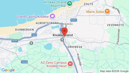 Lokaler til leje i Knokke-Heist - kort over placeringen