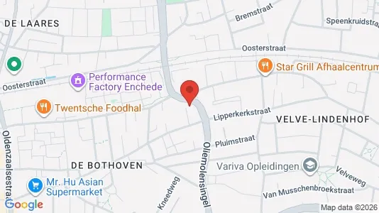 Liikekiinteistöt Myynnissä i Enschede - kort over placeringen