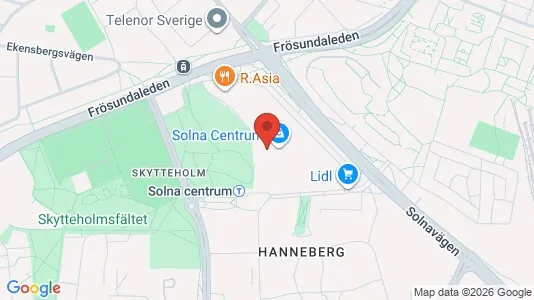 Office spaces for rent i Solna - kort over placeringen