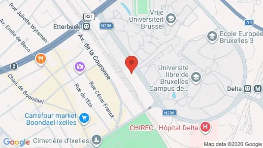 Kantorruimte te huur i Brussel Elsene - Foto uit Google Street View