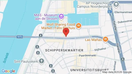 Kontorlokaler til leje i Stad Antwerp - kort over placeringen