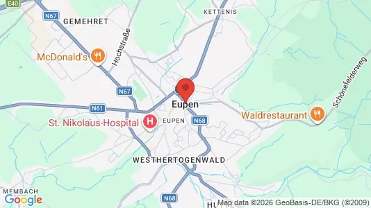 Kontorlokaler til leje i Eupen - Foto fra Google Street View