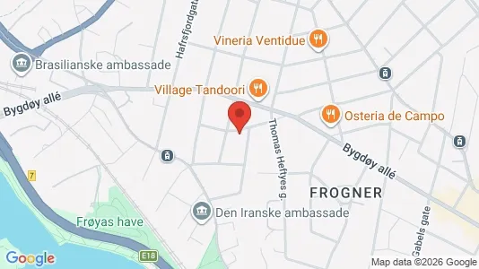 Toimistotilat Vuokrattavana i Oslo Frogner - Kuva Google Street Viewstä