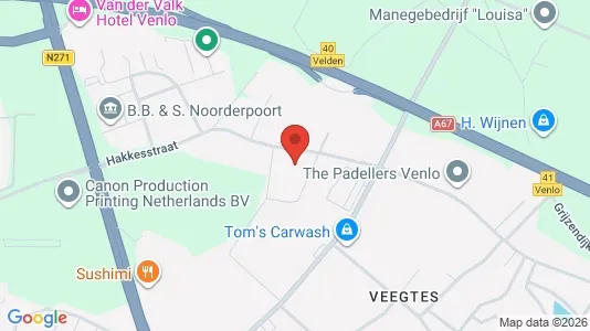 Nieruchomości komercyjne Do wynajęcia i Venlo - kort over placeringen