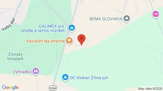 Lokaler til leie i Žilina - kort over placeringen