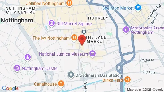Office spaces for rent i Nottingham - Nottinghamshire - kort over placeringen