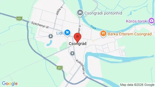 Commercial properties for sale i Csongrádi - kort over placeringen