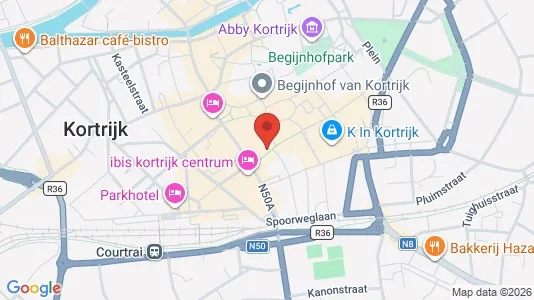 Nieruchomości komercyjne Do wynajęcia i Kortrijk - kort over placeringen