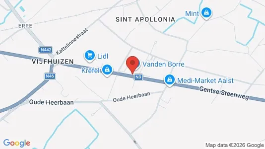 Gewerbeflächen zur Miete i Aalst - kort over placeringen