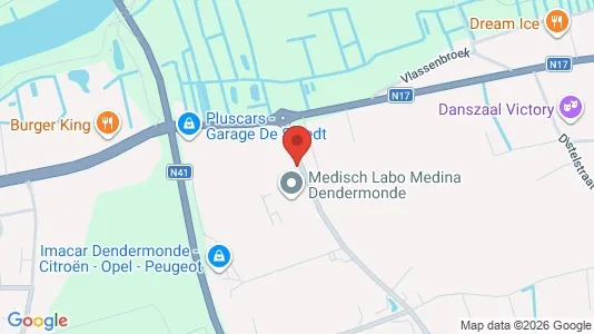 Företagslokaler för uthyrning i Dendermonde – Foto från Google Street View