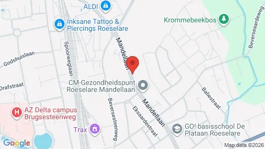 Commercial properties for rent i Roeselare - kort over placeringen