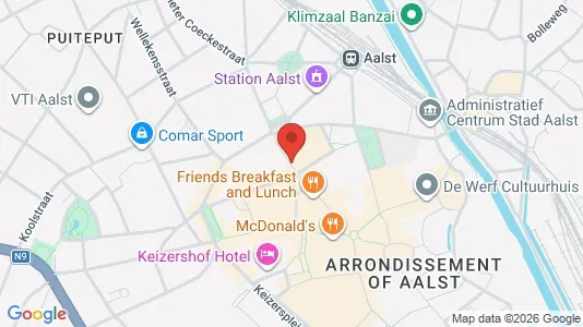 Commercial properties for rent i Aalst - kort over placeringen