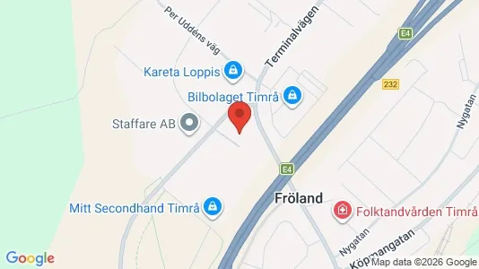 Værkstedslokaler til leje i Timrå - Foto fra Google Street View