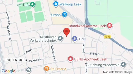 Commercial properties for rent i Leek - kort over placeringen
