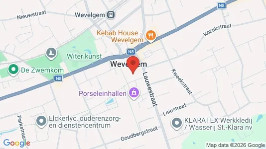 Kantorruimte te huur i Wevelgem - kort over placeringen