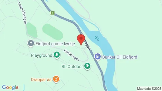 Lokaler til salg i Eidfjord - kort over placeringen