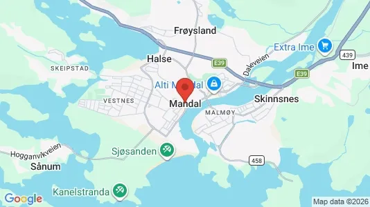 Lager zum Kauf i Mandal - kort over placeringen