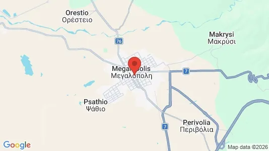 Lokaler til leie i Megalopoli - kort over placeringen