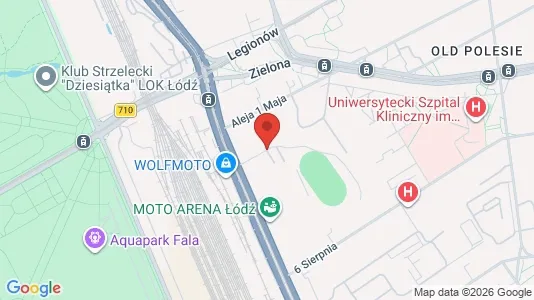 Kontorer til leie i Łódź - kort over placeringen