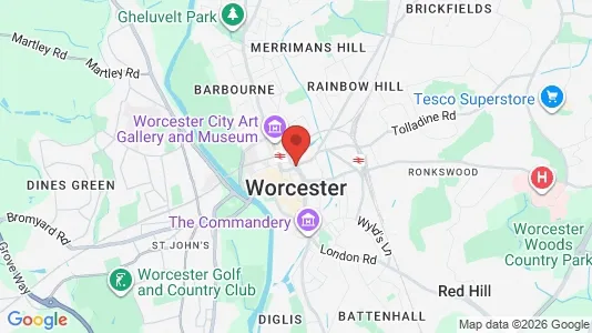 Commercial properties for rent i Worcester - Worcestershire - Photo from Google Street View