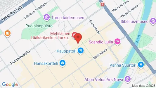 Kontorslokaler för uthyrning i Åbo - kort over placeringen