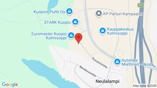 Commercial properties for rent i Kuopio - kort over placeringen