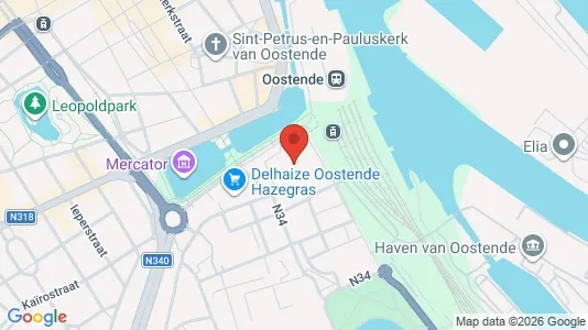 Commercial properties for rent i Oostende - kort over placeringen