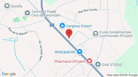 Commercial properties for rent i Namen - kort over placeringen
