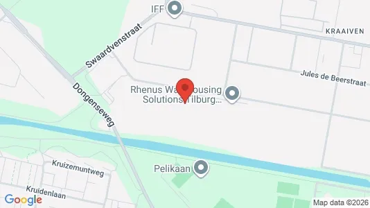 Commercial properties for rent i Tilburg - kort over placeringen