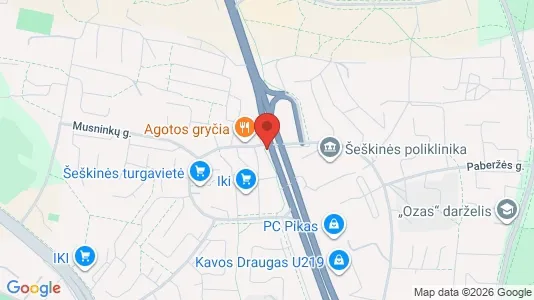 Gewerbeflächen zur Miete i Vilnius Šeškinė – Foto von Google Street View