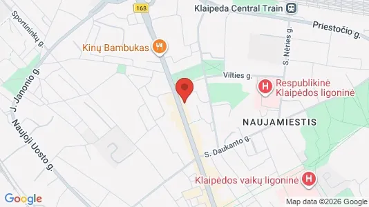Liikekiinteistöt Vuokrattavana i Klaipėda - kort over placeringen