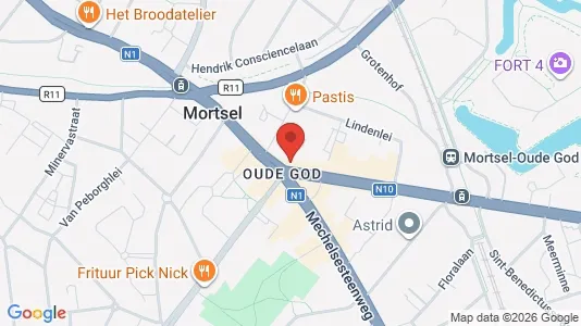 Commercial properties for rent i Mortsel - kort over placeringen