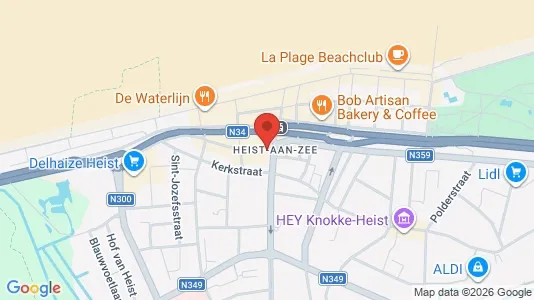 Lokaler til leje i Knokke-Heist - kort over placeringen