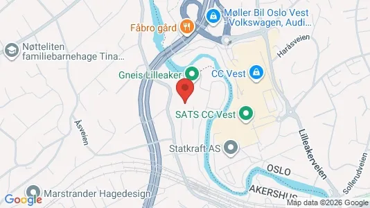 Bedrijfsruimtes te huur i Bærum - kort over placeringen