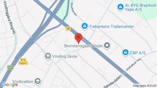 Kontorlokaler til leje i Vejle Centrum - Foto fra Google Street View