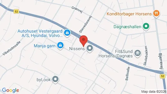 Kantorruimte te huur i Horsens - kort over placeringen
