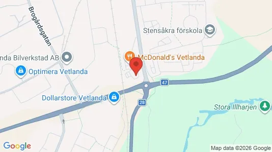 Gewerbeflächen zur Miete i Vetlanda - kort over placeringen