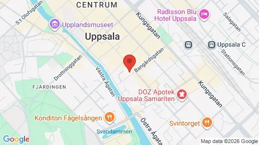 Commercial properties for rent i Uppsala - kort over placeringen