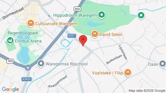 Kontorer til salgs i Waregem - kort over placeringen