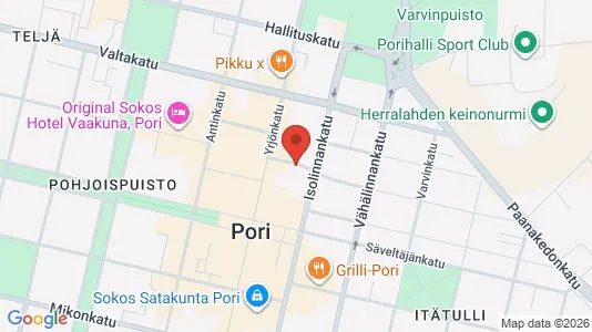 Commercial properties for sale i Pori - kort over placeringen