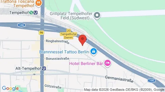 Büros zur Miete i Berlin Tempelhof-Schöneberg - kort over placeringen