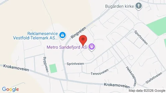 Office spaces for rent i Sandefjord - kort over placeringen