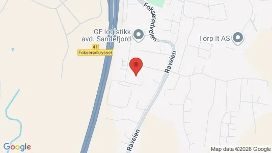 Kontorer til leie i Sandefjord - kort over placeringen