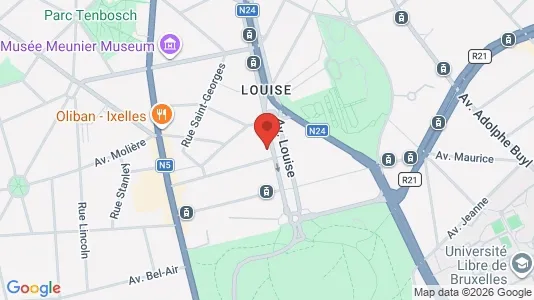 Commercial properties for rent i Brussels Elsene - kort over placeringen