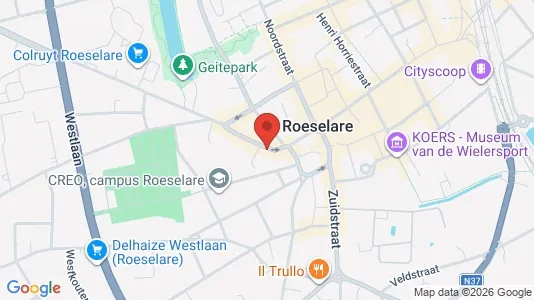 Commercial properties for sale i Roeselare - kort over placeringen