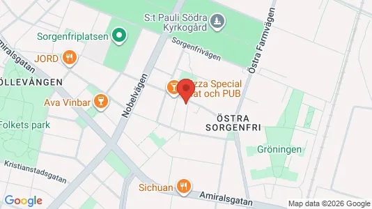 Kontorslokaler för uthyrning i Malmö Centrum - kort over placeringen