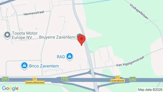 Commercial properties for rent i Zaventem - kort over placeringen